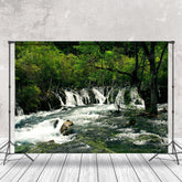 Lofaris Waterfall In The Woods Natural Scenery Backdrop